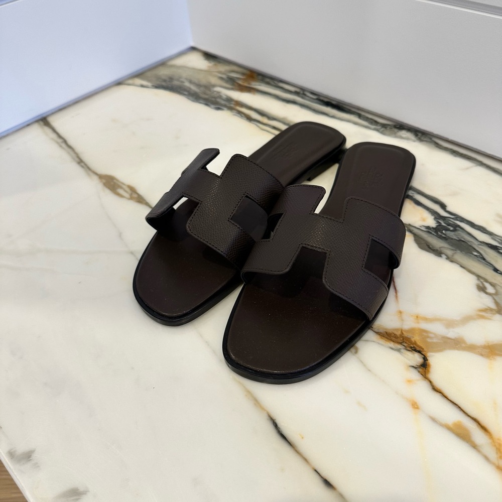Hermes - brown Oran Sandals